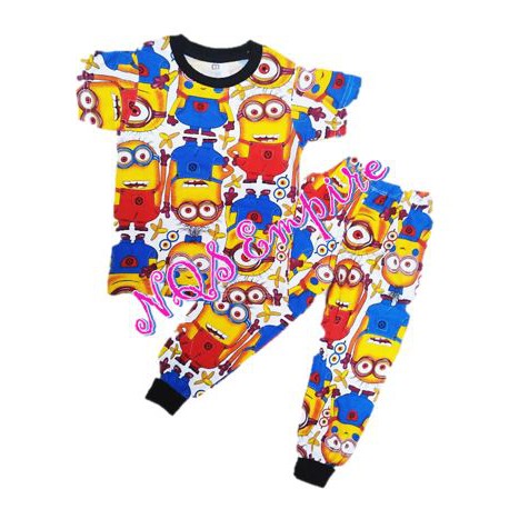 Pyjamas Kids Big Cartoon MINION Baju  Tidur  Kanak Kanak 