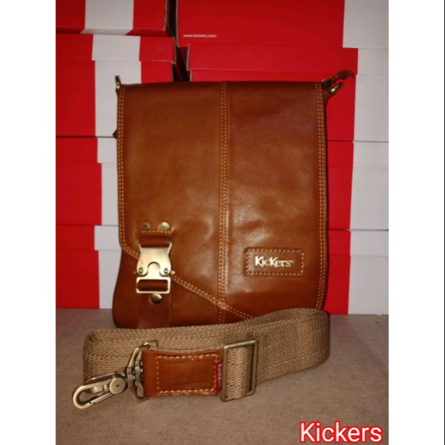 kickers leather sling bag