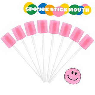 Malaysia Ready Stock*10pcs Disposable Sponge Stick Mouth Care*Sponge Swab Oral Care*海绵棒