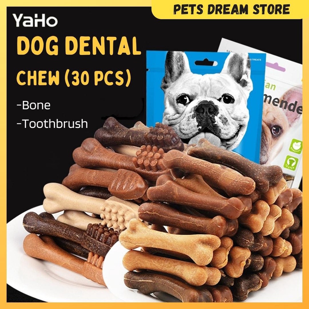 YaHo Dog Dental Chew 270g Dog Snack Chicken bone 30pcs dog dental stick beef dog chew dog treats