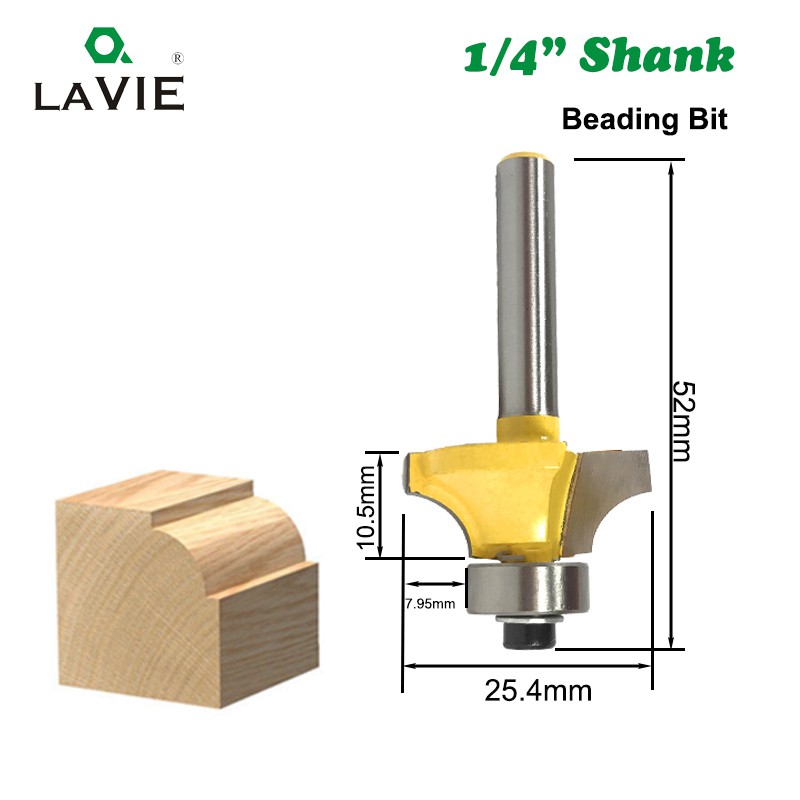 Purpose Durable Transform your woodworking 3-piece router bit set featuring 1/4" shank beading Roman Ogee double flute - Image 4