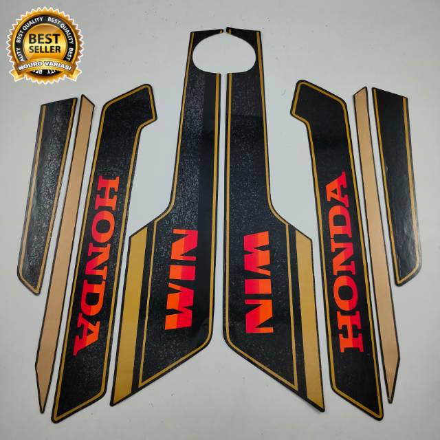 Striping HONDA win 100 1984 gold black motorcycle sticker list body standard quality