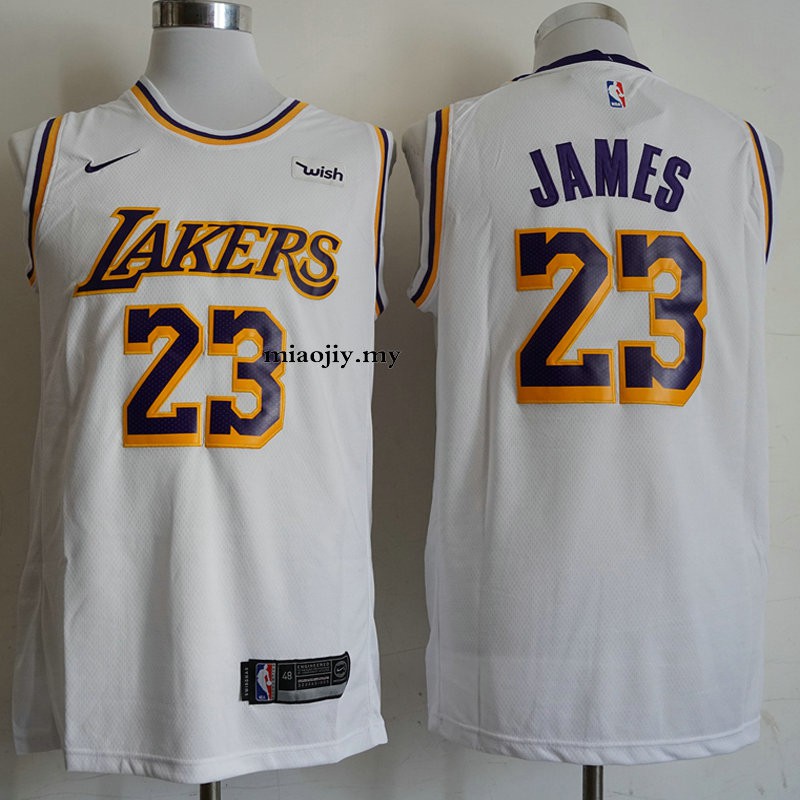 lebron james white lakers jersey