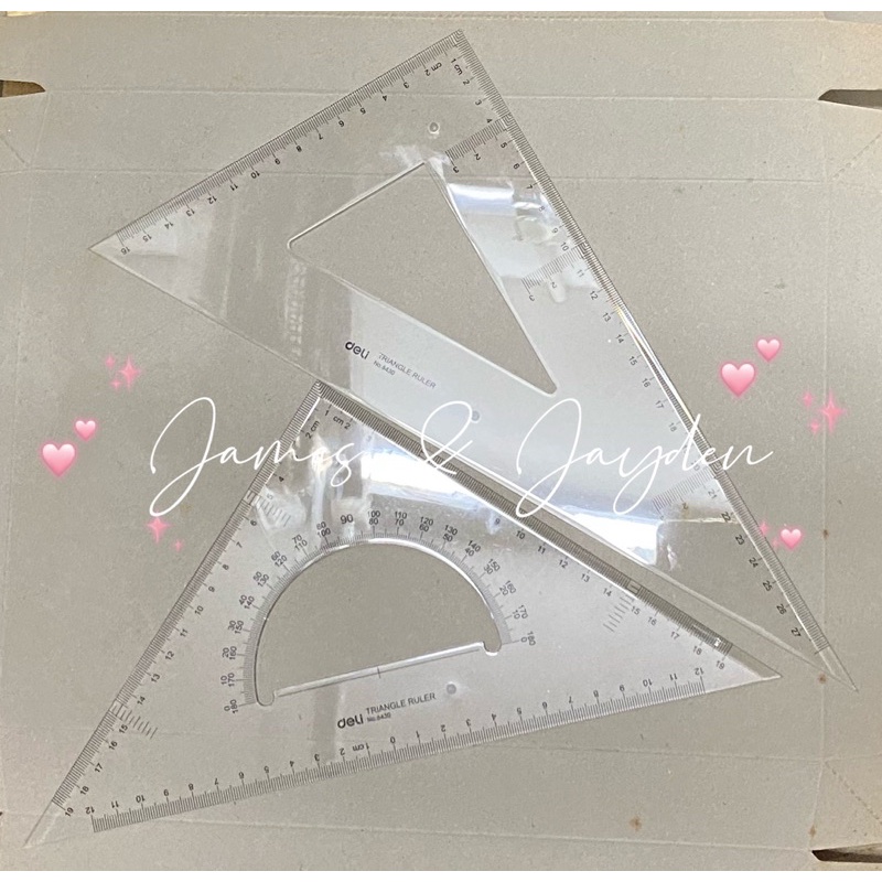 Deli Triangle Rulers / Triangle Rulers / Pembaris Segi Tiga / Pembaris