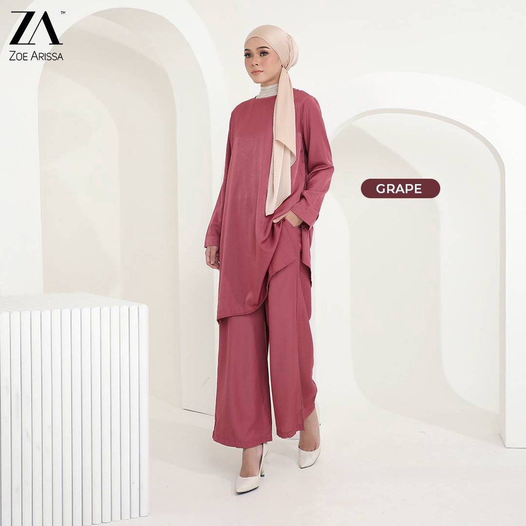 AZ MUSLIMAH SUIT WARDA VIRAL Ayla Suit Pants Cuffed Wrist 2pcs SET MURAH SET MUSLIMAH COTTON