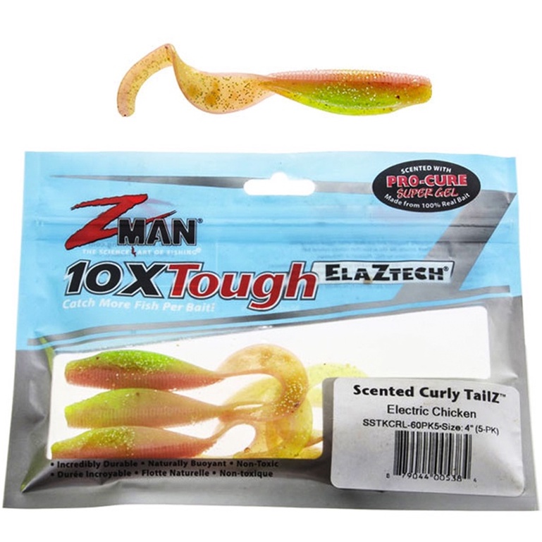 Zman Scented Curly TailZ 4" Softbait Lure Shopee Malaysia