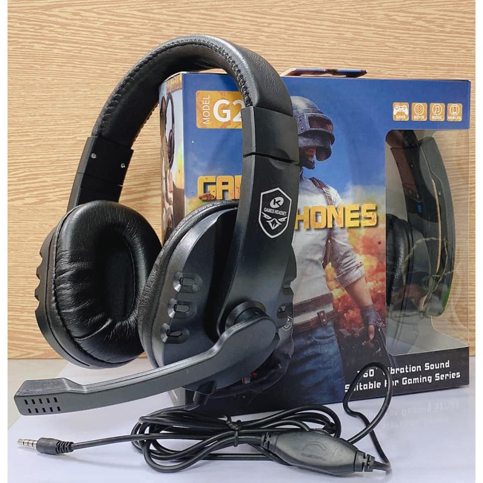 [[ HADIAH PERCUMA G4 G4 Gaming Headset Extra Bass Headset dengan mikrofon untuk PS4, PC & Telefon Mudah Alih