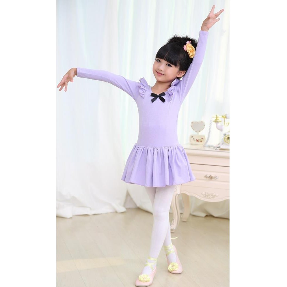 Purple Ballet Dress Long Sleeve