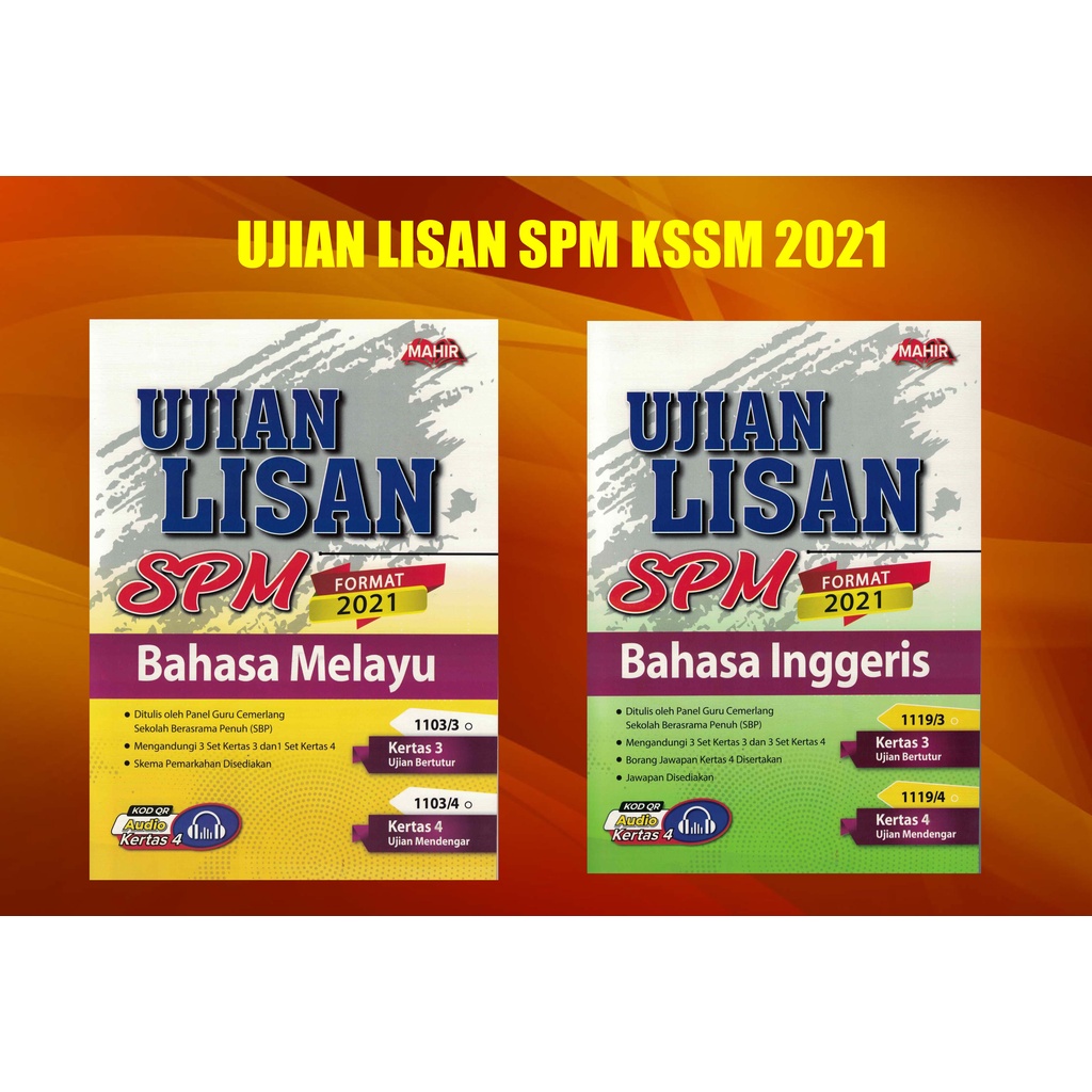 Mahir Ujian Lisan Spm Kssm 2021 Bahasa Melayu Dan Bahasa Inggeris Shopee Malaysia