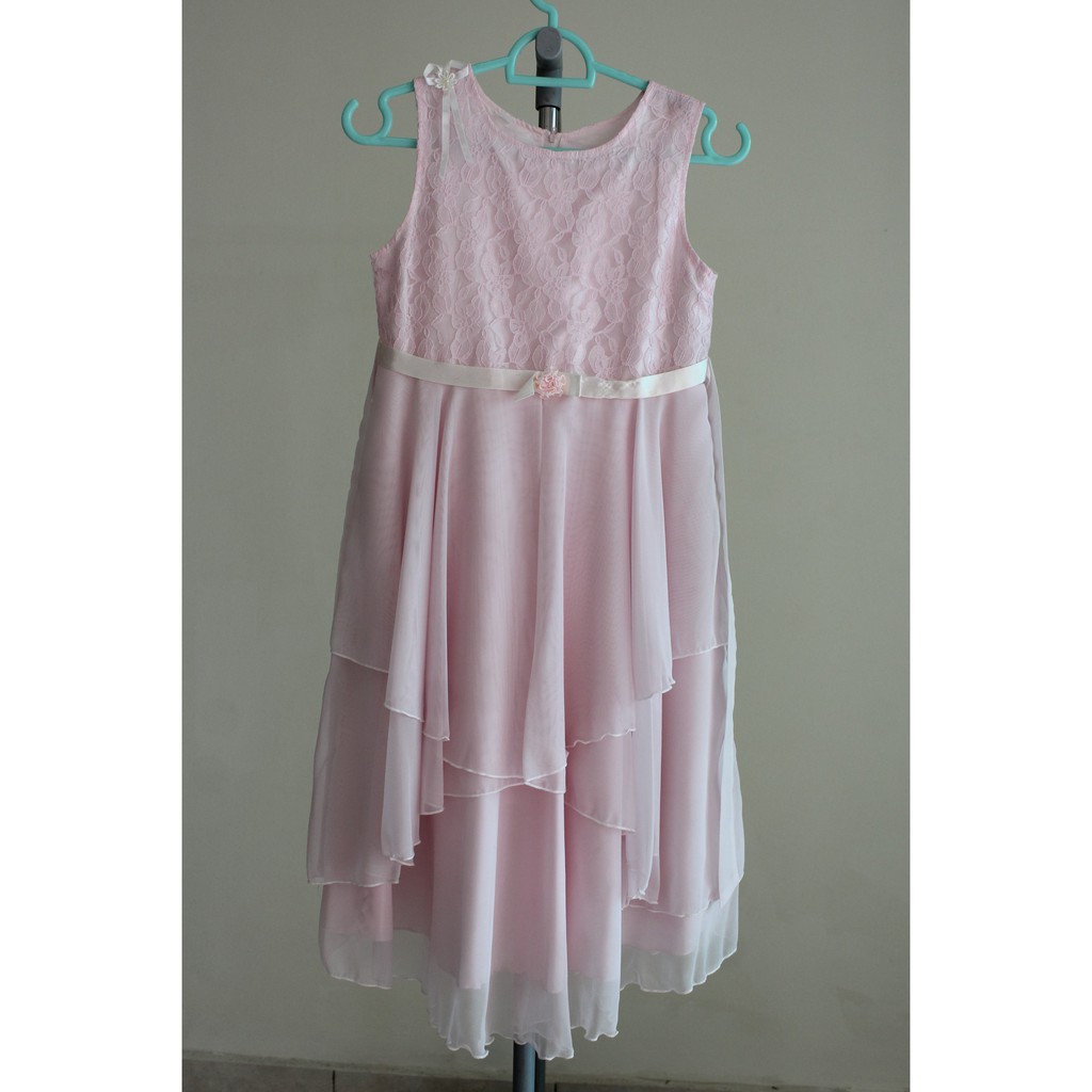 Girl party dress - pink (10-12 year old) | Shopee Malaysia