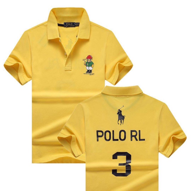 yellow polo bear shirt