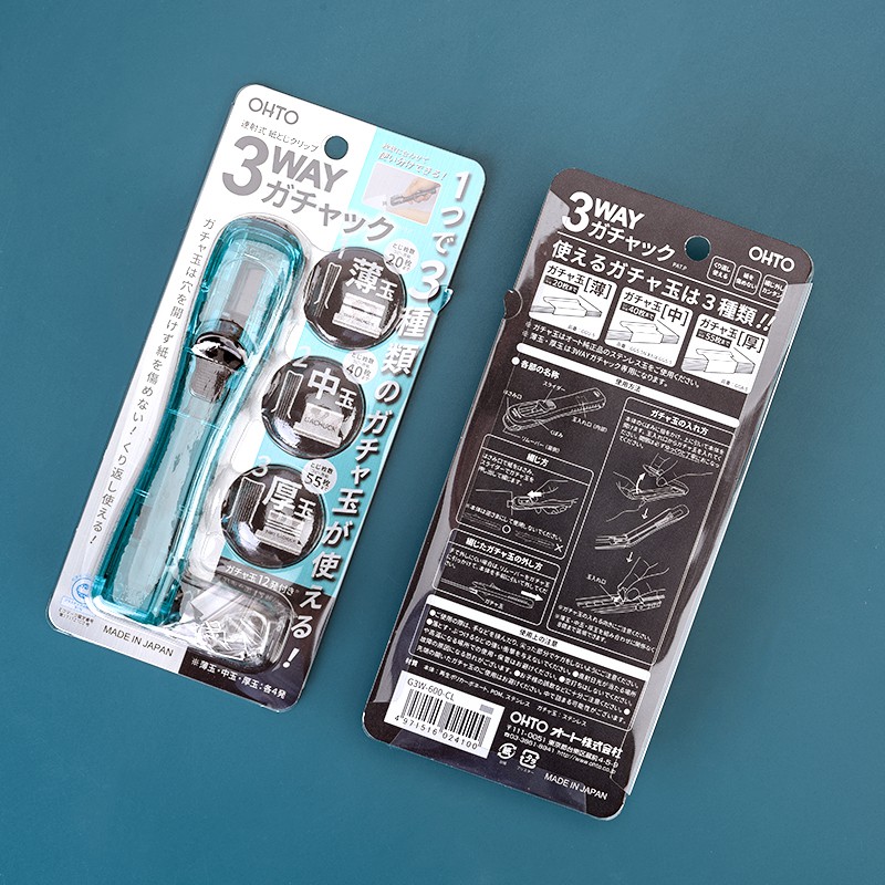 Japan Ohto Leduo Color Transparent Push Clipper Various Models Meeting Document Storage Seamless Binding Clip Shopee Malaysia