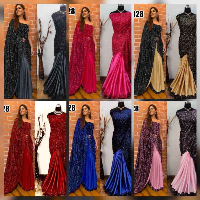 party wear glitter saree Shopee Malaysia
