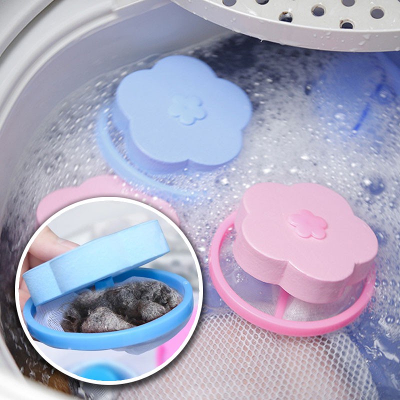 Reusable 200 Uses Float Filter Hair Remover Washing Machine Cleaning Cloth Net Bag Laundry Dobi
