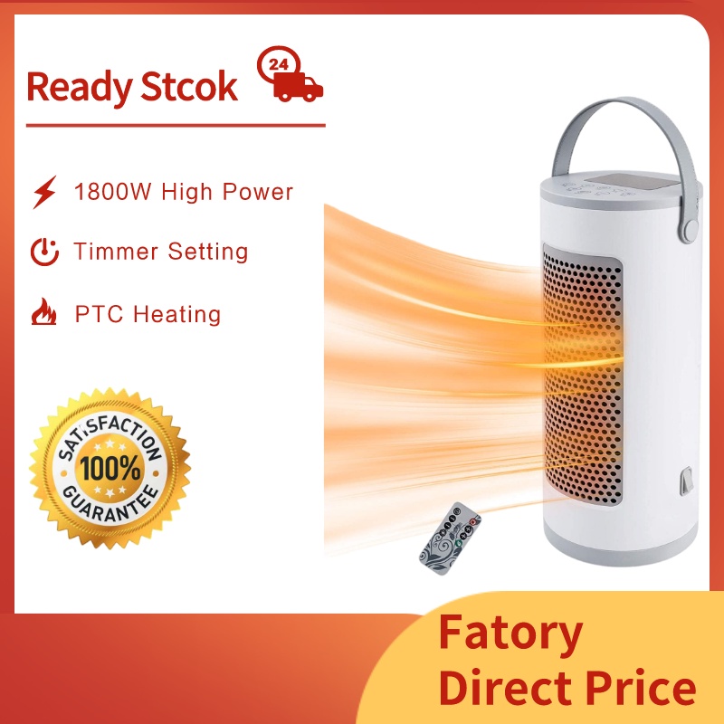 KasyDoff Portable Electric Space Heater with Thermostat (2000W)Overheat and Tip-over Protection,Energy Efficient Heater