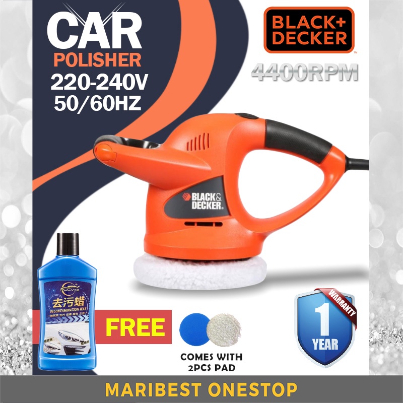Black + Decker KP600 Waxer Polisher Car Polish Machine Free Decontamination Wax FREE GIFT Mesin Pengilap 抛光机