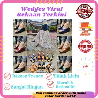 Sandle Women Heel Wedges  Shoes  By Ediza AF1 Selipar 