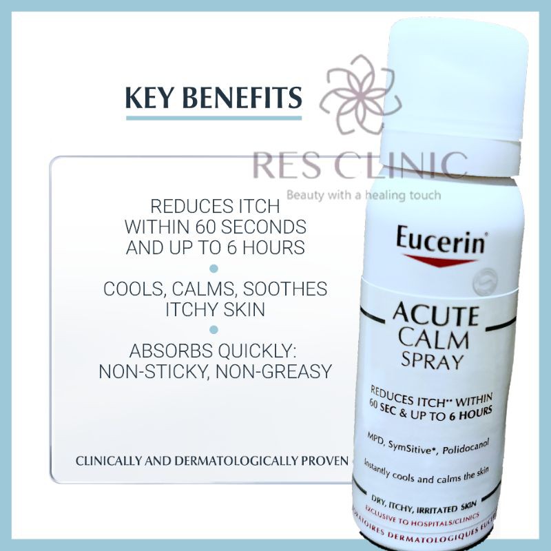 [RES CLINIC] Eucerin Acute Calm Spray - 50ml - (Instantly reduces itchy ...