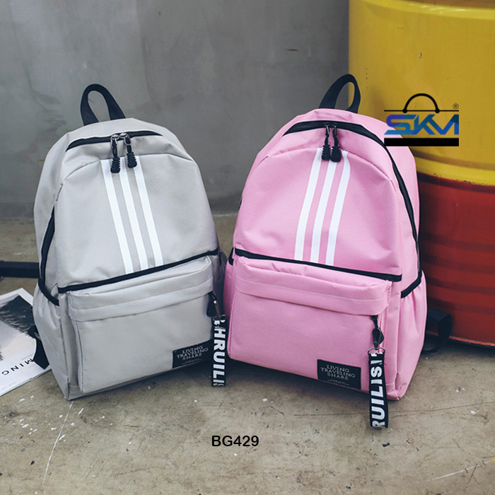 SKM Unisex Style Canvas School Backpack BG429 Beg Sekolah