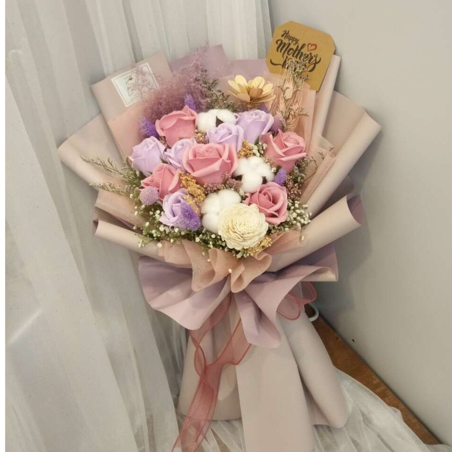 Soap Flower Baby Breath Bouquet 香皂花永生花满天星花束 Shopee Malaysia