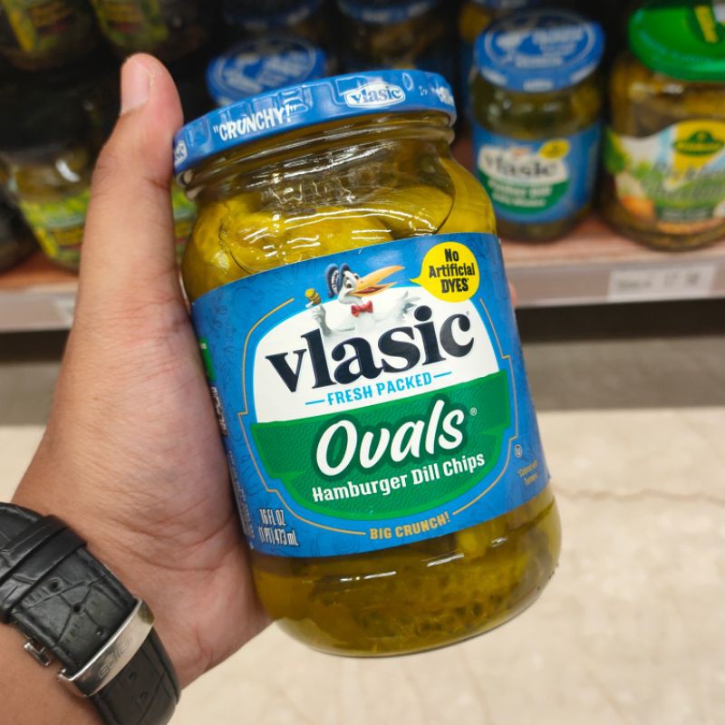 Made In Usa Vlasic Stackers Kosher Pickled Pickles Baby Wholes Hamburger Dill Chip Spears 473ml Shopee Malaysia