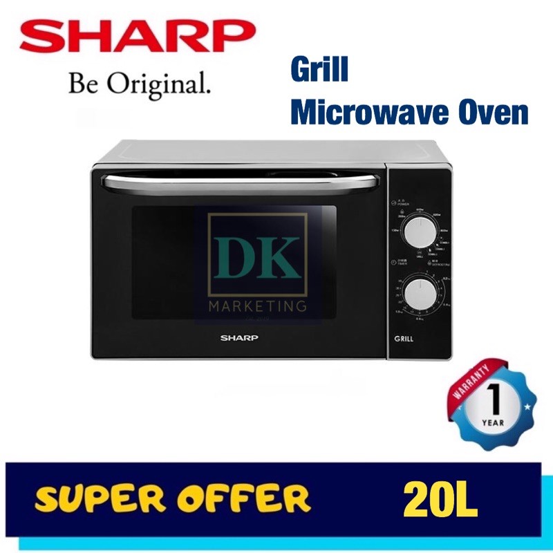 SHARP MICROWAVE OVEN WITH GRILL R618DN(S) | Shopee Malaysia