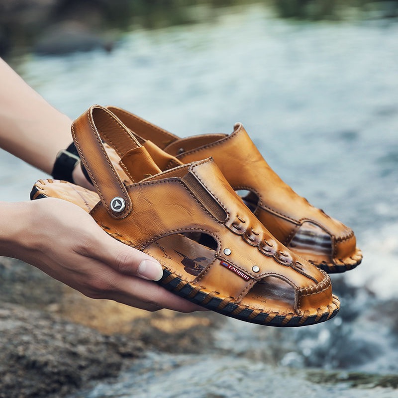 beach leather sandals