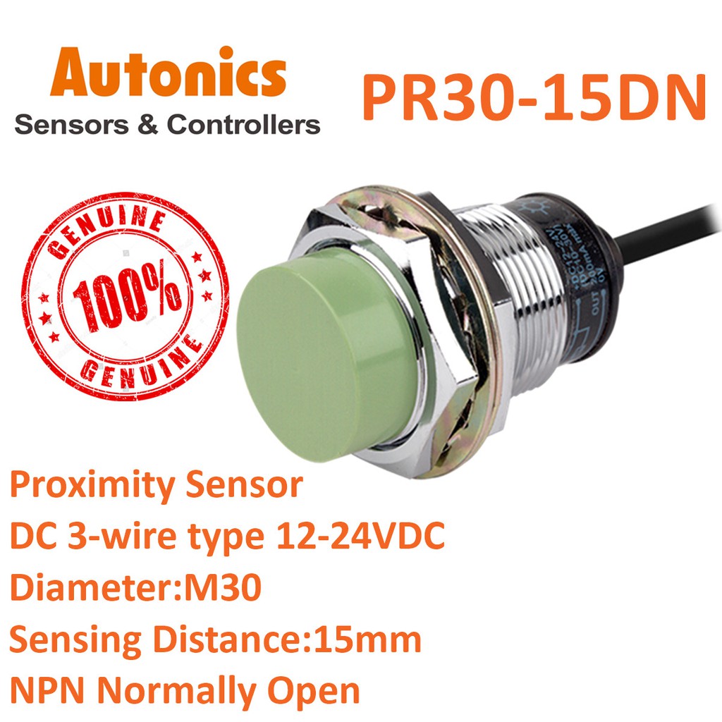 Autonics Proximity Sensor PR3015DN NPN Normally Open M30 x 15mm