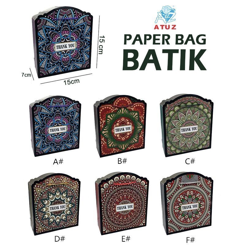 ATuZReadyStock10PCS PAPER BAG BATIK MURAH/ 10 pcs SIZE M ...