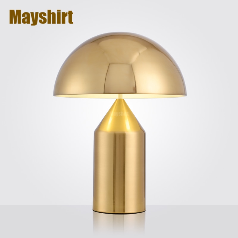 Modern Mushroom Table Lamps For Living, Gold Bedroom Table Lamps