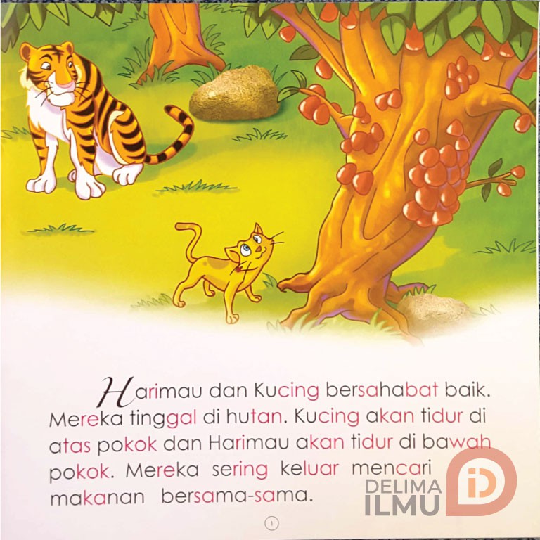 Buku Cerita Kanak-kanak - Dendam Harimau Kepada Kucing  Shopee 