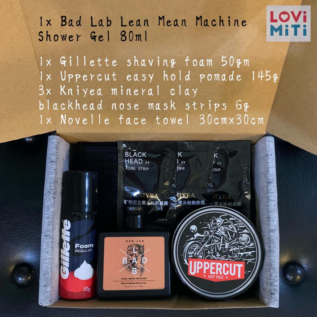 Buy Men Gift Set For Father S Day Happy Birthday Anniversary Bad Lab Gillette Pomade Nose Mask And Face Towel Seetracker Malaysia