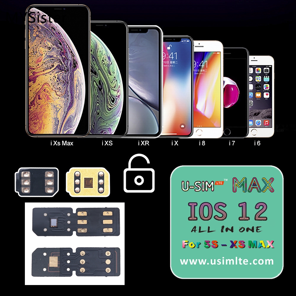 Usim Lte Max Unlock Sim Turbo Card For Iphone 5s Xs Max Ios 12 Lot Shopee Malaysia