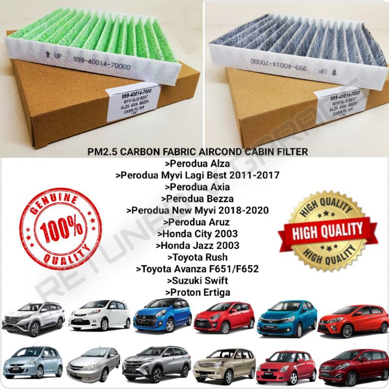 PM2.5 Perodua Axia , Bezza , Myvi , Myvi Lagi Best , Myvi 2018 , Alza