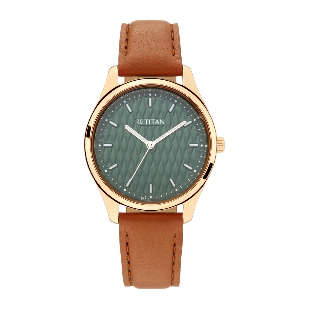 [SHOPEE EXCLUSIVE] Titan Ladies Neo Economy Workwear Watch with Green Dial & Leather Strap 2639WL01 [Exclusive Launch]