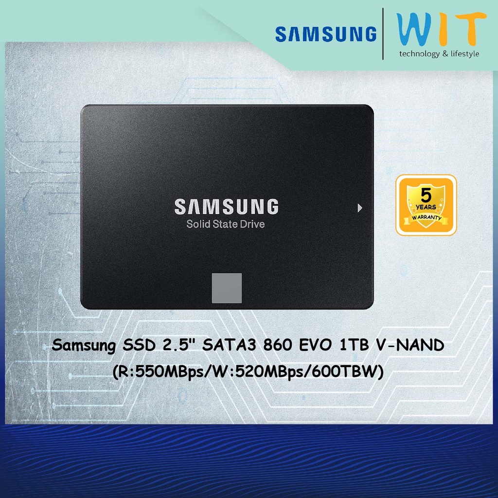 Samsung SSD 2.5" SATA3 860 EVO 1TB V-NAND (MZ-76E1T0BW)