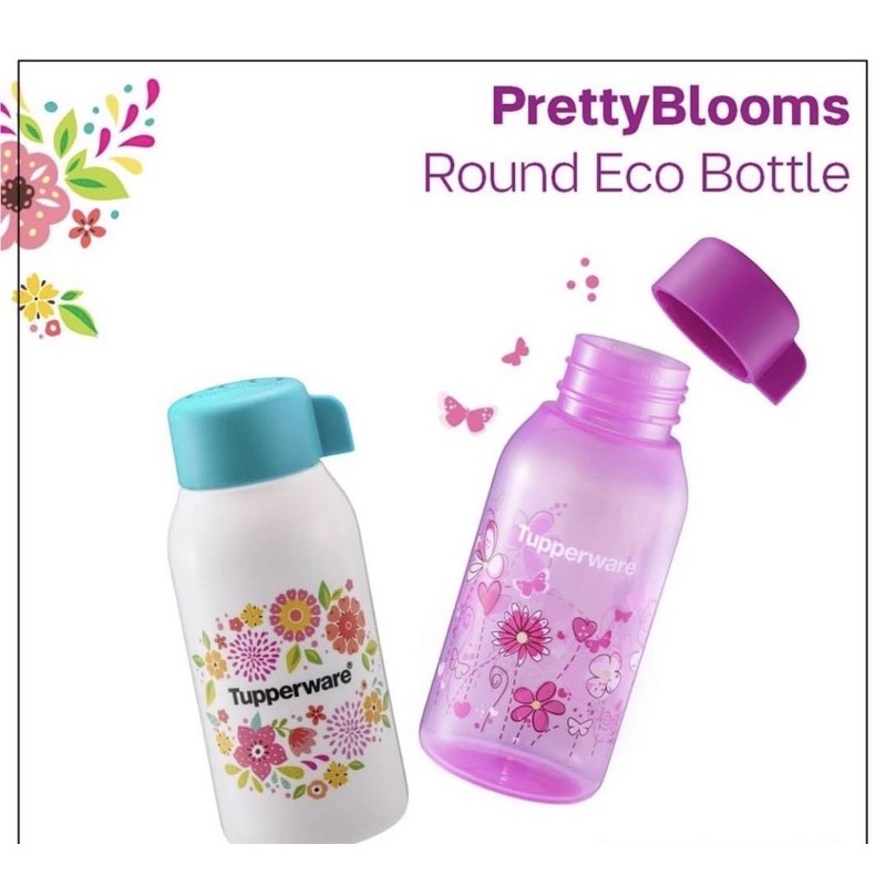(READY STOCK!!!) Tupperware Pretty Blooms Eco Bottle 350ml (2PCS)