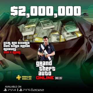 PS4/PS5 PLATFORMS OFFICIAL MONEY GTA 5/V ONLINE(RM 4.99 = 2 MILLION)