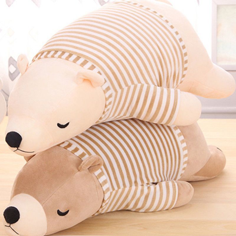 Plush Polar Bear CottonToy Pillow BabyPolarPillowAnak CartoonDoll