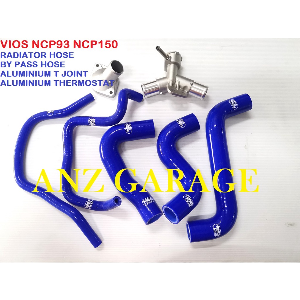 VIOS NCP93 NCP150 SAMCO RADIATOR HOSE COMPLETE BY PASS ALUMINIUM T