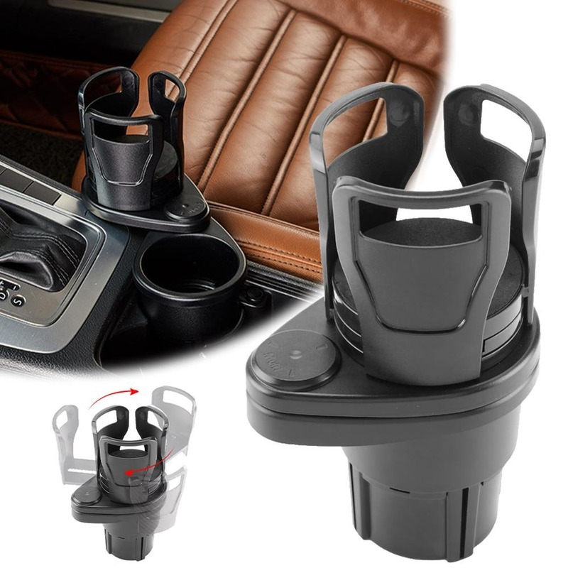 Black Multifunctional Cup Holder for Water Bottle YOTINO Auto Car Cup Holder Side Vehicle Seat Mount Coffee and Phone Storage 