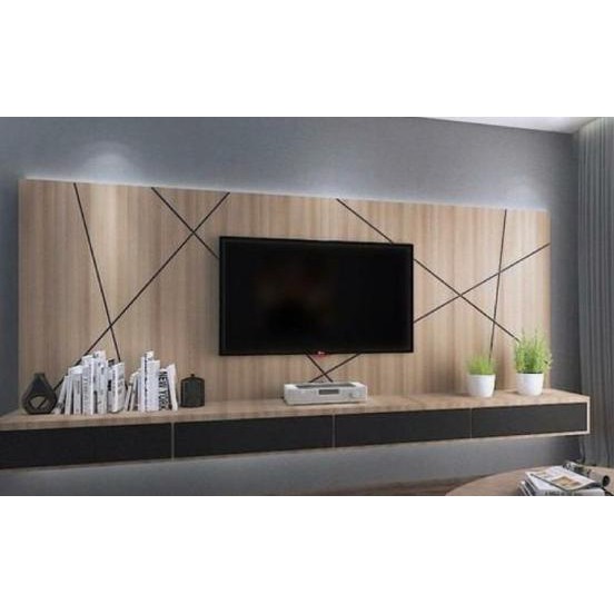 Tv Cabinet 8 Ft Wall Mounted With Rack Ee Malaysia - Wall Mounted Tv Rack Malaysia