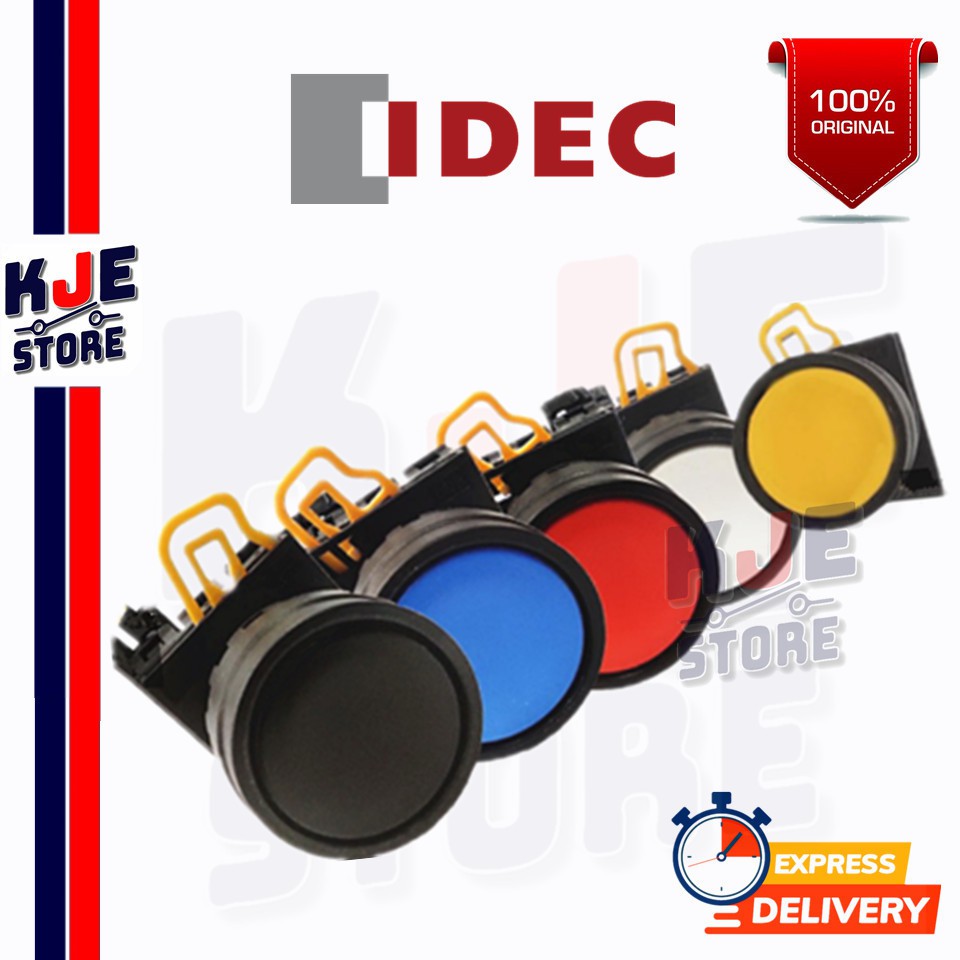 IDEC YW1B-M1E10 Push Button [1NO] YW Series [Black/Red/Blue/White ...