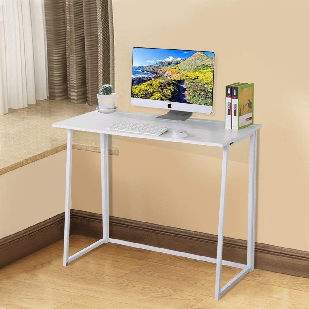 Furniture Compact Flip Flop Folding Computer Desk Home Office