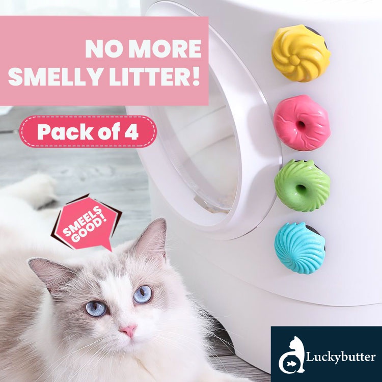 4in1 Scented Doughnut AntiSmelly Litter Box Fragrance Ready Stock No