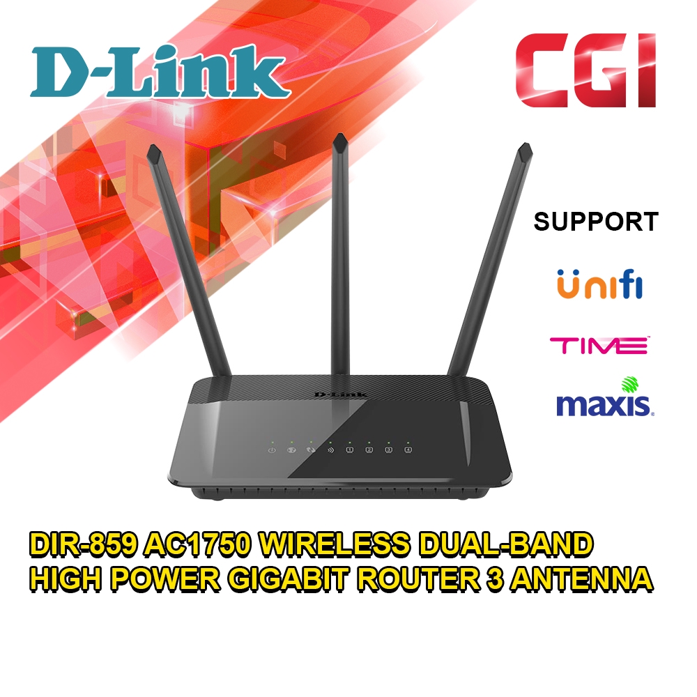 DLink DIR859 AC1750 Wireless DualBand Gigabit Router (Unifi, Maxis