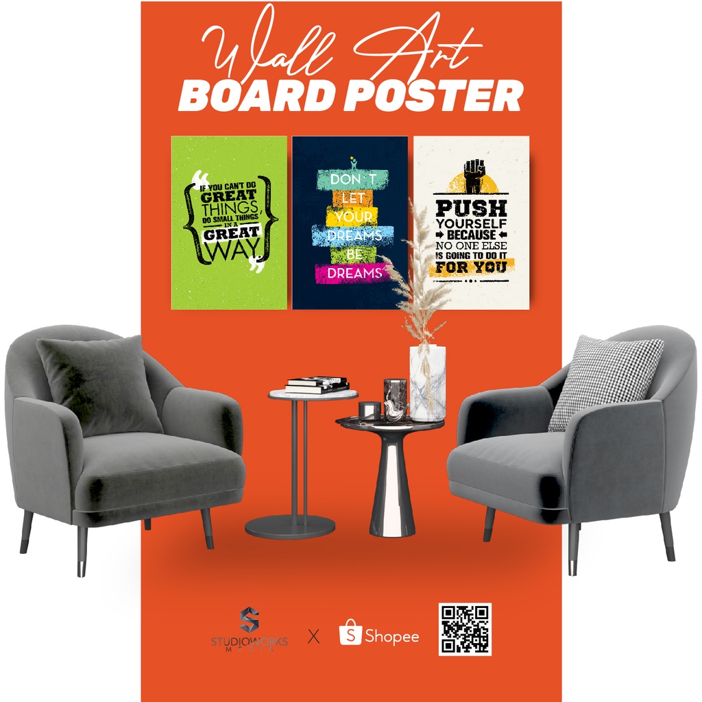 Quotes Frame Motivational GRUNGE Concept Modern Style Home Decor