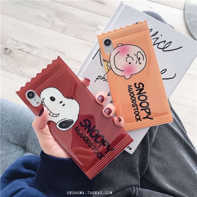 IPhone case Snoopy Snack Bag/Charlie I6 6s 6+ 6s+ 7 7+ 8 8+ X Xs XR XsMax