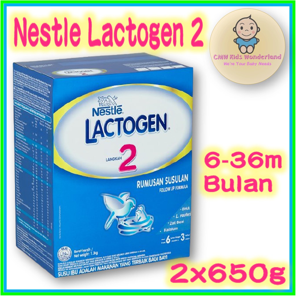 Nestle Lactogen 2 2x650g Rumusan Susulan Langkah 2 Follow Up Formula Step 2 第二阶段婴儿奶粉 Shopee Malaysia