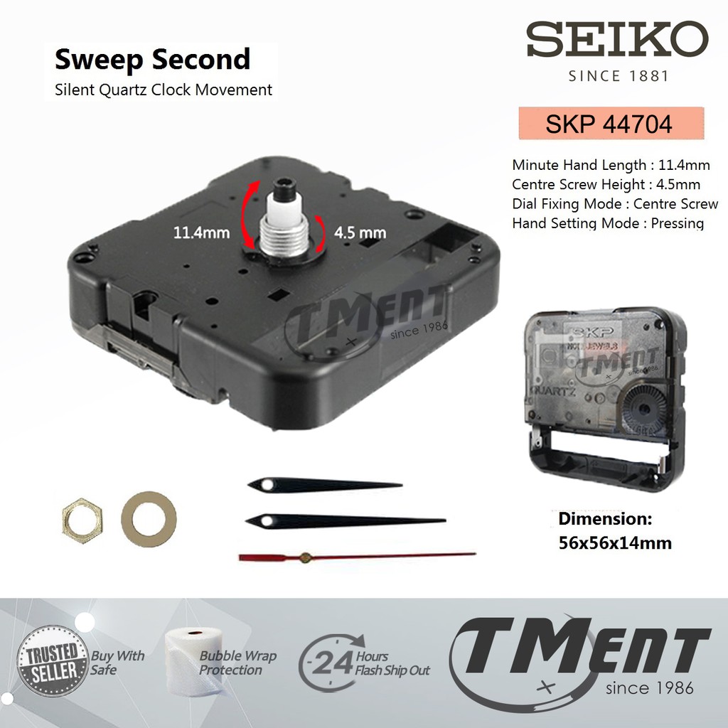 SEIKO SKP Sweep Second (Silent) Replacement Kit SKP44704 Genuine Silent  Wall Clock Engine Movement | Shopee Malaysia
